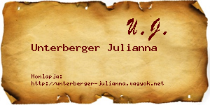 Unterberger Julianna névjegykártya